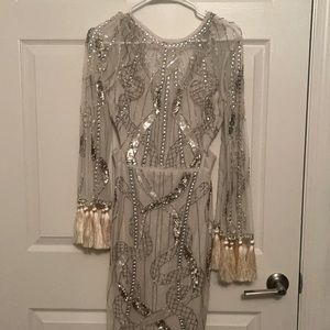 Never worn! Gorgeous beaded Asos dress Size 4 US